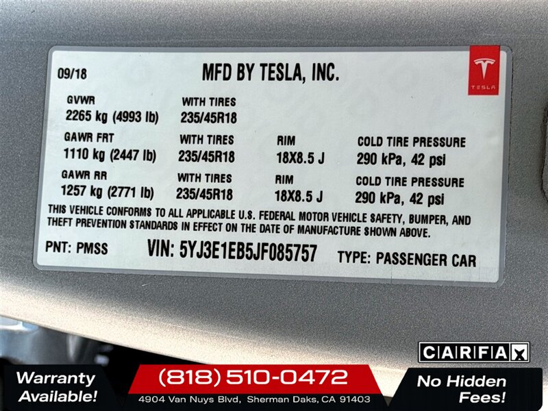 2018 Tesla Model 3 Long Range - Photo 31 - Sherman Oaks, CA 91403-1701