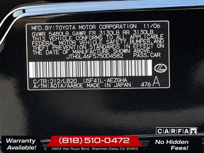 2007 Lexus LS 460 L   - Photo 47 - Sherman Oaks, CA 91403-1701