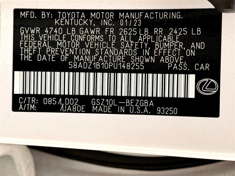 2023 Lexus ES 350   - Photo 30 - Sherman Oaks, CA 91403-1701