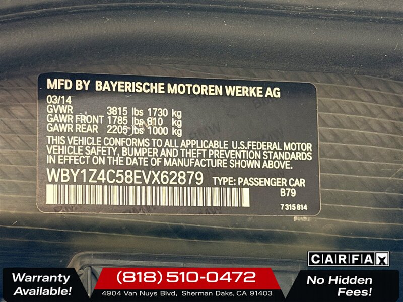 2014 BMW i3 w/ Range Extender   - Photo 25 - Sherman Oaks, CA 91403-1701