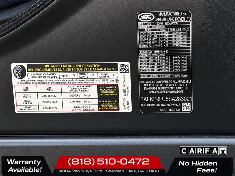 2025 Land Rover Range Rover P400 SE - Photo 27 - Sherman Oaks, CA 91403-1701