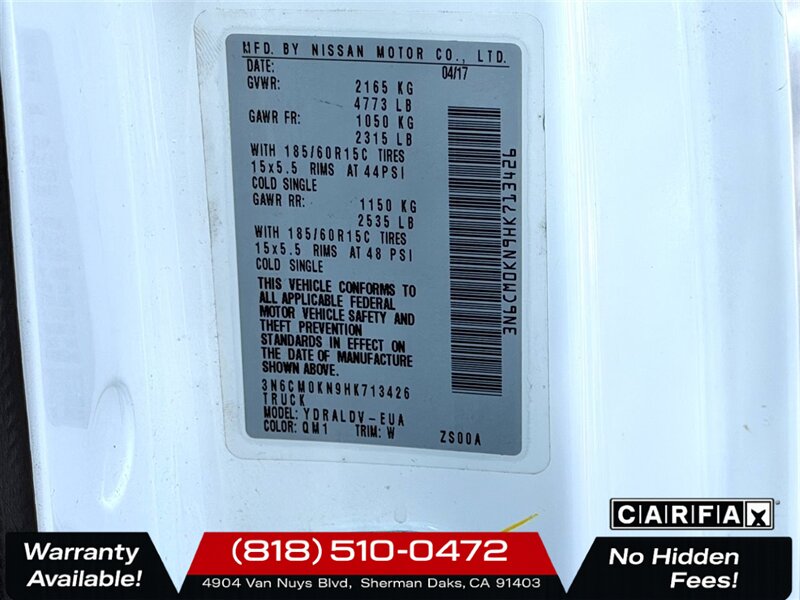 2017 Nissan NV200 S - Photo 24 - Sherman Oaks, CA 91403-1701