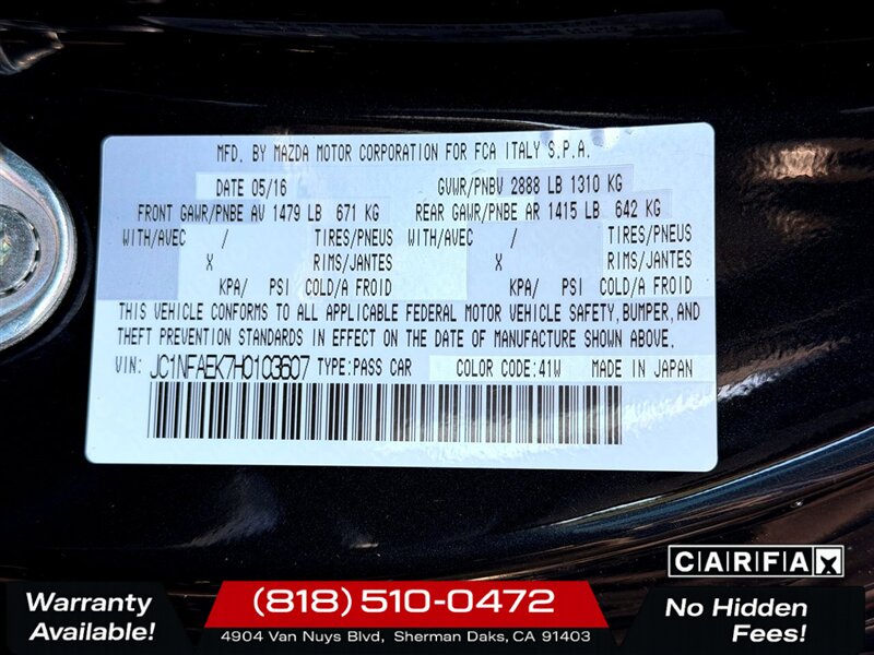 2017 FIAT 124 Spider Classica   - Photo 29 - Sherman Oaks, CA 91403-1701