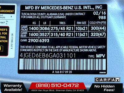 2016 Mercedes-Benz GLE 450 AMG® 4MATIC®   - Photo 29 - Sherman Oaks, CA 91403-1701