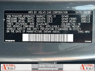 2016 Volvo XC90 T6 Inscription   - Photo 35 - Sherman Oaks, CA 91403-1701