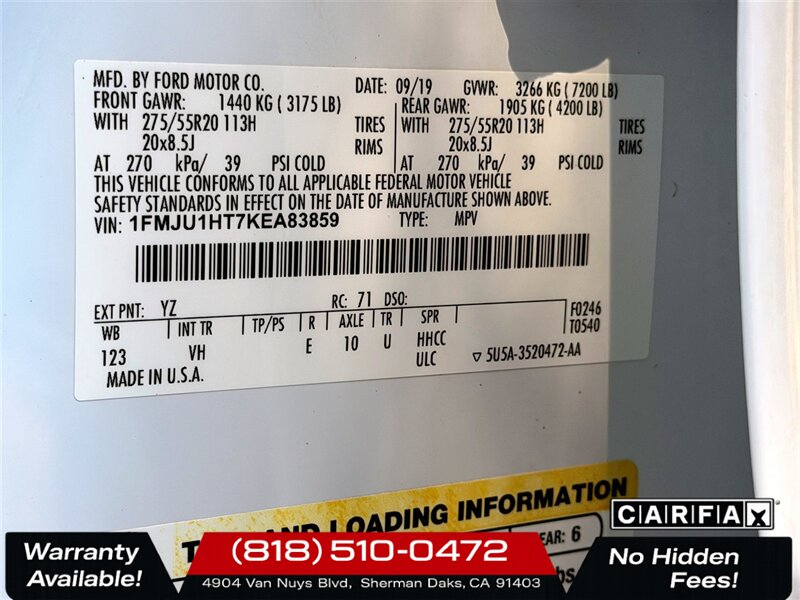 2019 Ford Expedition XLT - Photo 28 - Sherman Oaks, CA 91403-1701