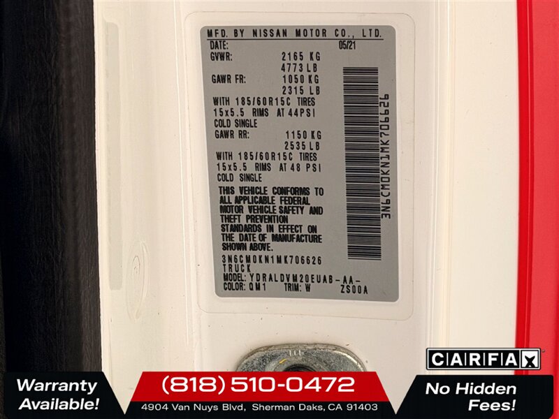 2021 Nissan NV200 S   - Photo 22 - Sherman Oaks, CA 91403-1701