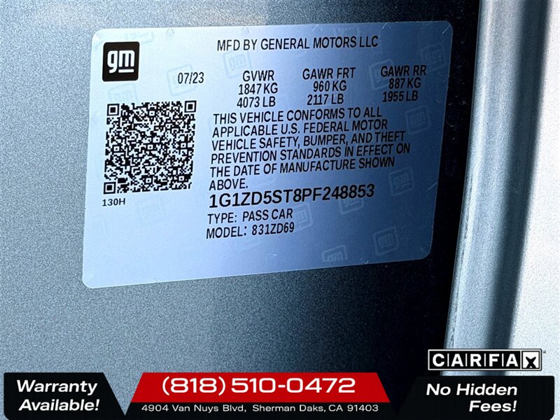 2023 Chevrolet Malibu LT - Photo 24 - Sherman Oaks, CA 91403-1701