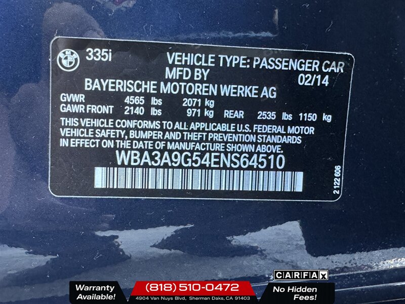 2014 BMW 335i   - Photo 11 - Sherman Oaks, CA 91403-1701