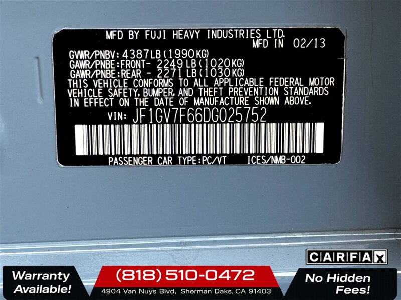 2013 Subaru Impreza WRX Premium   - Photo 30 - Sherman Oaks, CA 91403-1701