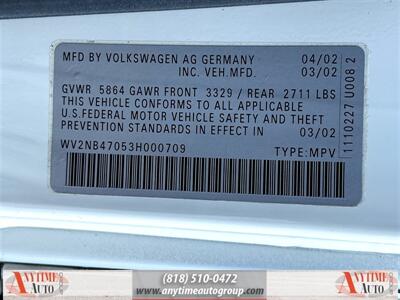 2003 Volkswagen EuroVan MV   - Photo 32 - Sherman Oaks, CA 91403-1701