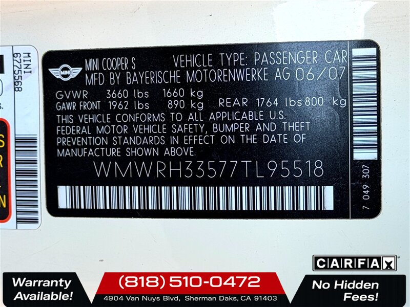 2007 MINI Cooper S   - Photo 29 - Sherman Oaks, CA 91403-1701