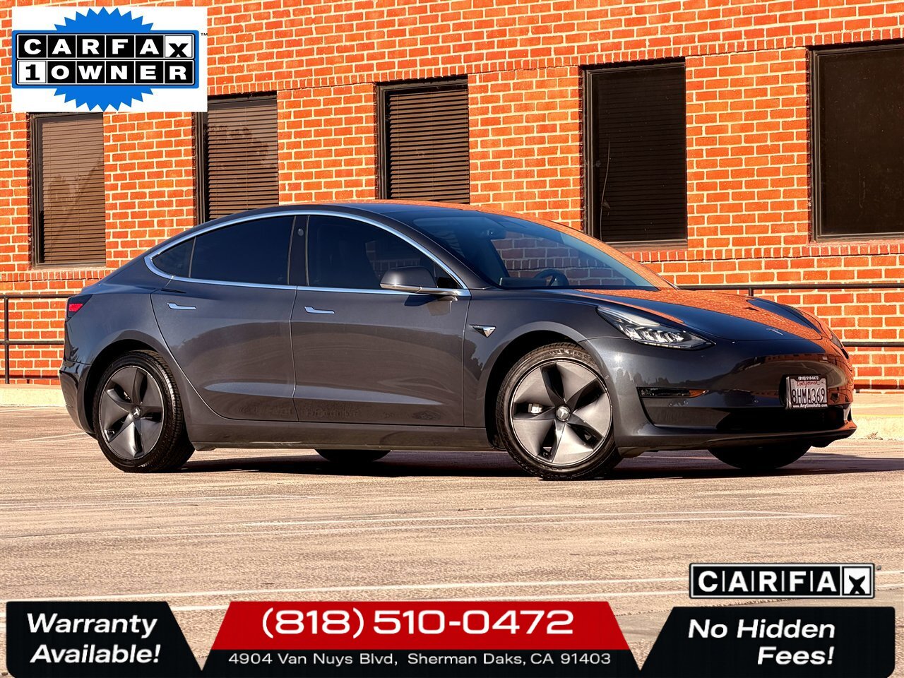 2018 Tesla Model 3 Mid Range   - Photo 1 - Sherman Oaks, CA 91403-1701
