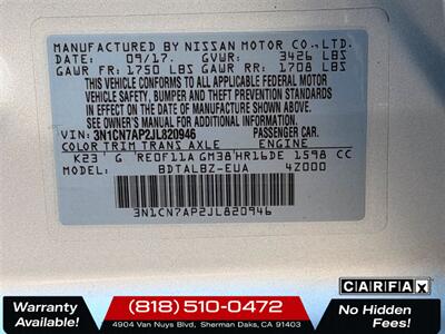 2018 Nissan Versa 1.6 SV - Photo 23 - Sherman Oaks, CA 91403-1701