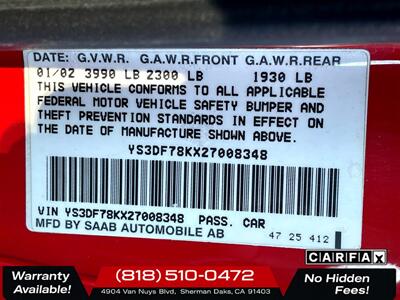 2002 Saab 9-3 SE Convertible - Photo 35 - Sherman Oaks, CA 91403-1701
