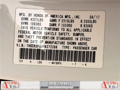 2017 Honda Accord EX-L w/Navi w/Honda Sensing   - Photo 31 - Sherman Oaks, CA 91403-1701