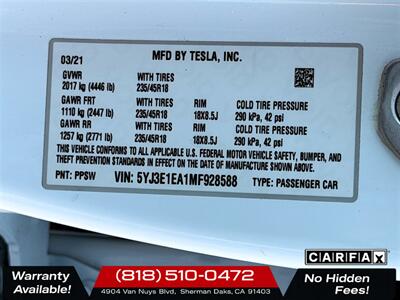 2021 Tesla Model 3 Standard Range Plus   - Photo 27 - Sherman Oaks, CA 91403-1701