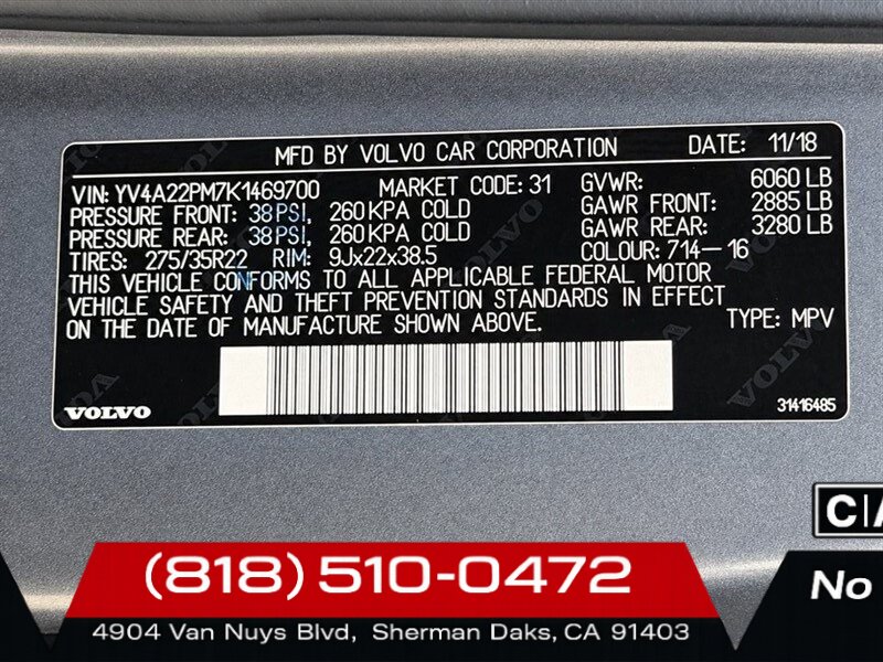 2019 Volvo XC90 T6 R-Design - Photo 34 - Sherman Oaks, CA 91403-1701