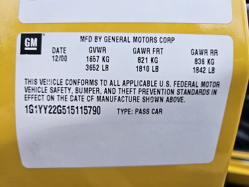 2001 Chevrolet Corvette Manual Transmission   - Photo 30 - Hillsboro, OR 97124