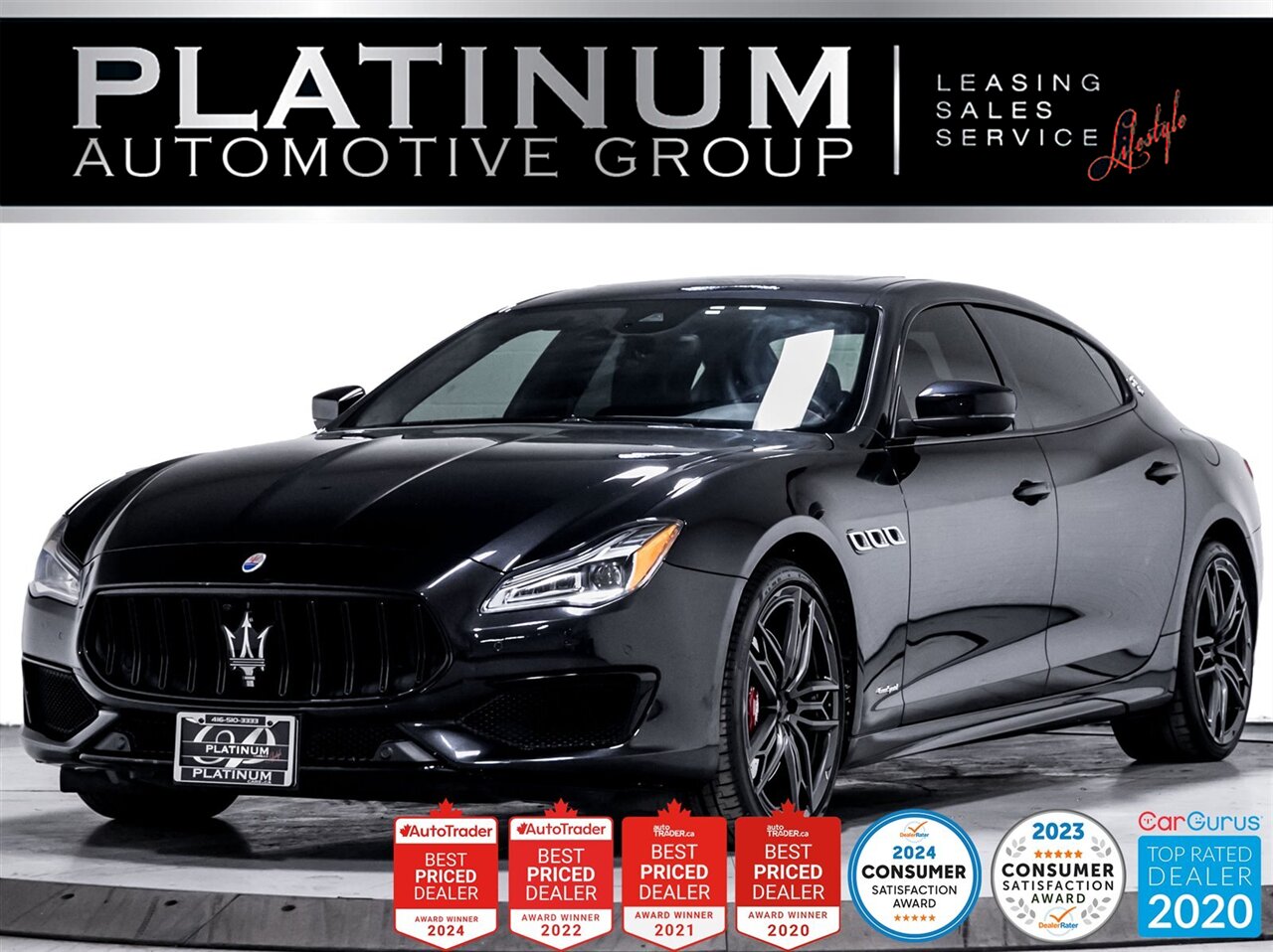 2019 Maserati Quattroporte GTS GRANSPORT,RWD,CARBON PKG,530HP,SUNROOF,360 CAM - Photo 1 - Lemoyne, QC J4R 1P7