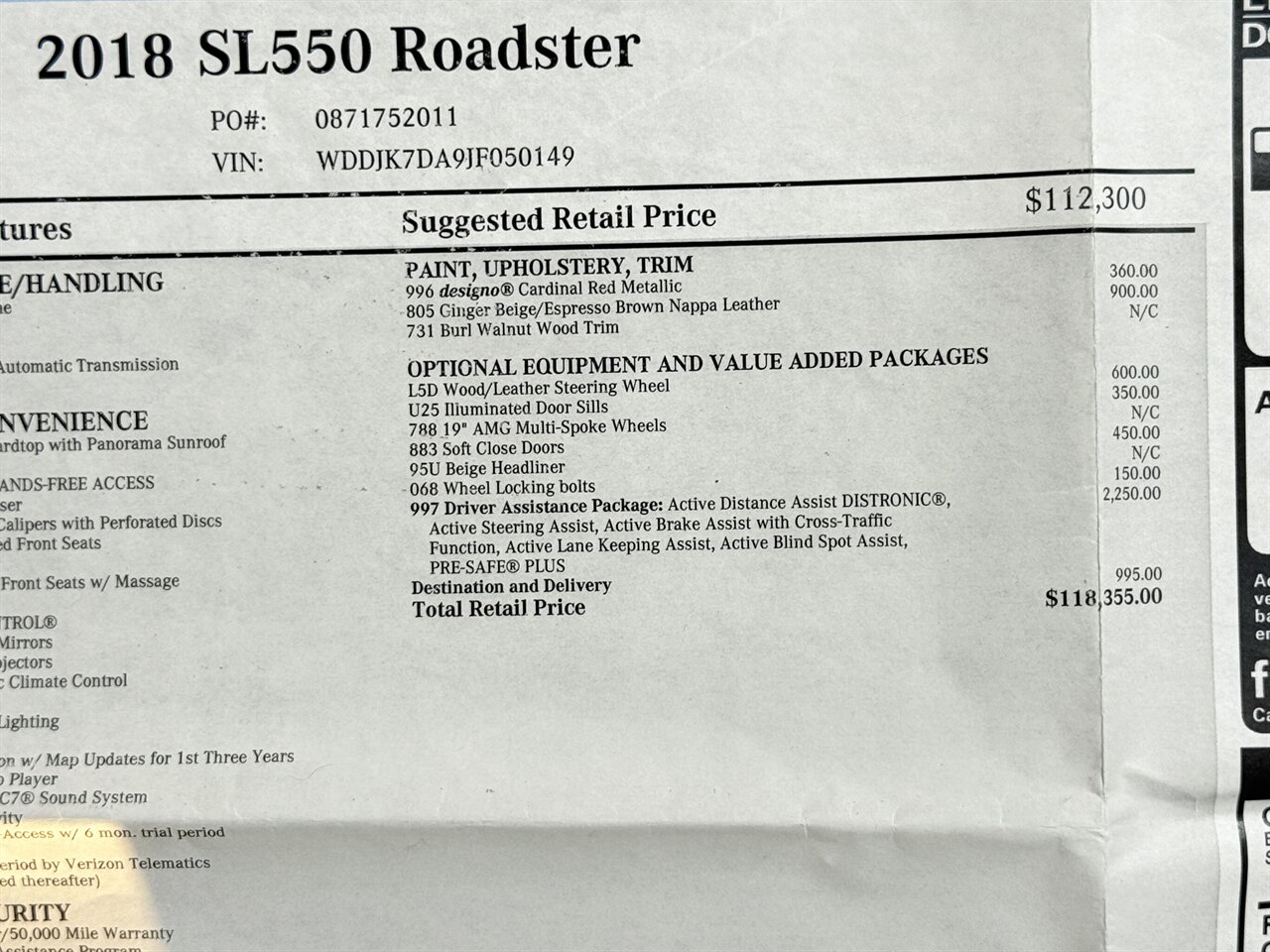 2018 Mercedes-Benz SL 550   - Photo 9 - West Palm Beach, FL 33409