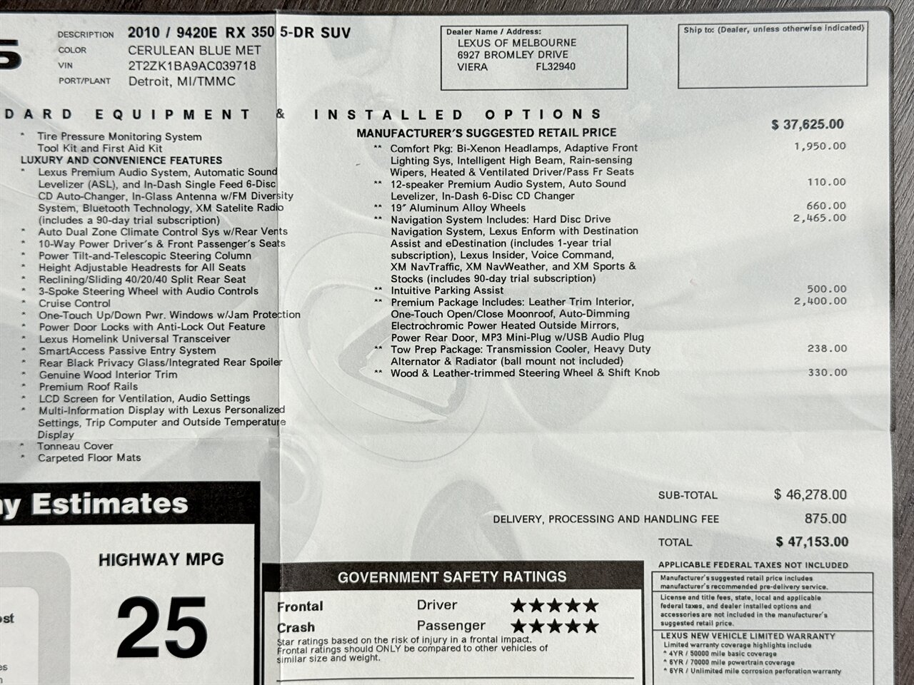 2010 Lexus RX 350   - Photo 7 - West Palm Beach, FL 33409