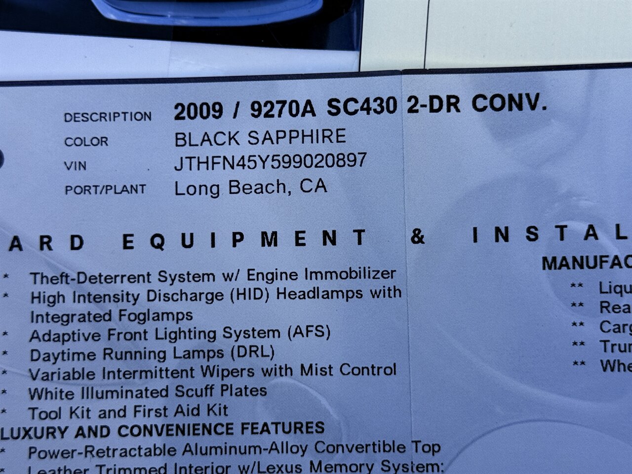 2009 Lexus SC 430   - Photo 17 - West Palm Beach, FL 33409