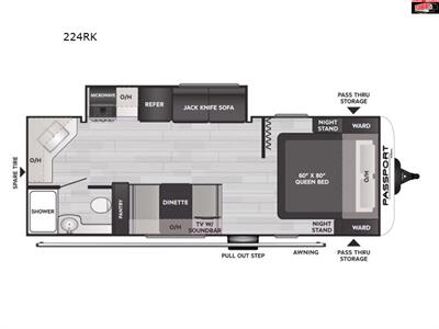 2025 KEYSTONE RV PASSPORT 224RK   - Photo 2 - Waco, TX 76712