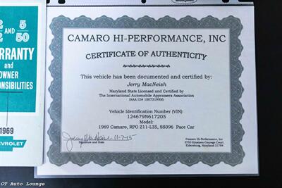 1969 Chevrolet Camaro Z11 Pace Car   - Photo 73 - Rancho Cordova, CA 95742