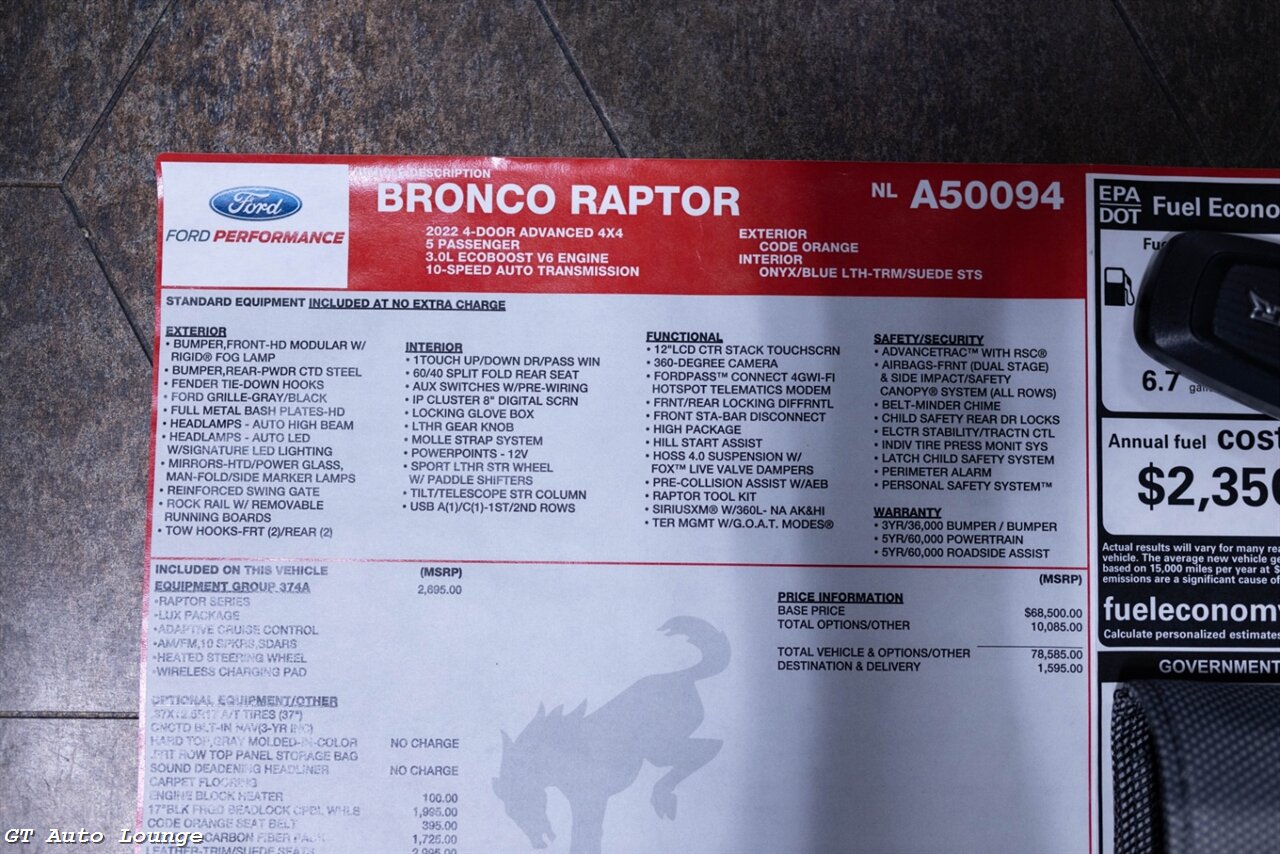 2022 Ford Bronco Raptor - Photo 53 - Rancho Cordova, CA 95742