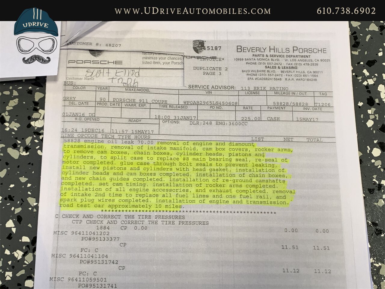 1990 Porsche 911 964 Carrera 4 C4 AWD $67k in Service and Upgrades  Since 2017 Engine Rebuild by Porsche - Photo 59 - West Chester, PA 19382