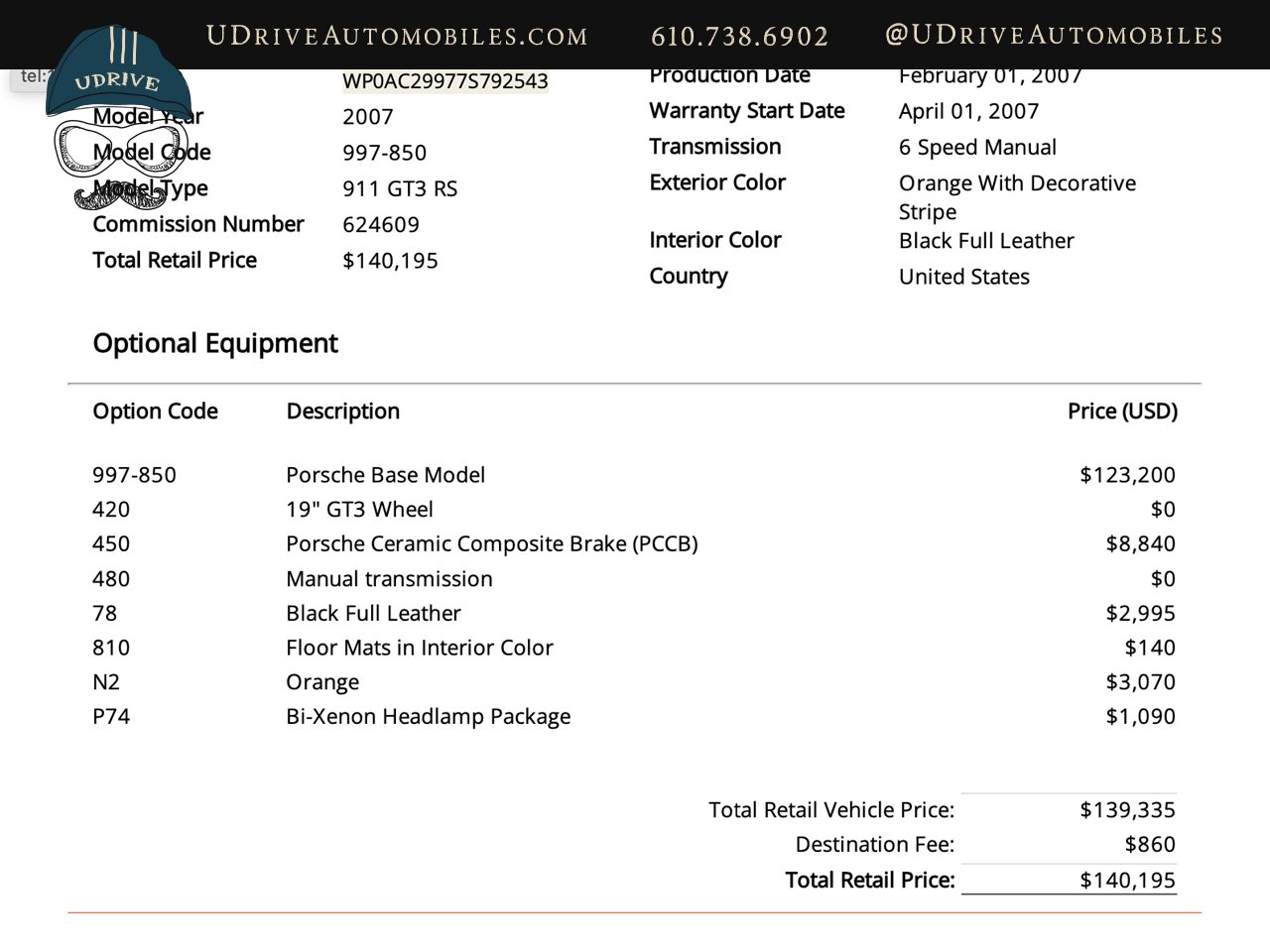 2007 Porsche 911 GT3 RS  997 11k Miles PCCB's Orange - Photo 3 - West Chester, PA 19382