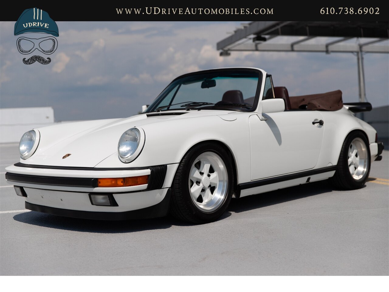 1987 Porsche 911 Carrera Cabriolet G50 5 Speed Sport Seats  Locking Differential Front Rear Spoilers Sport Shocks White Fuchs - Photo 10 - West Chester, PA 19382