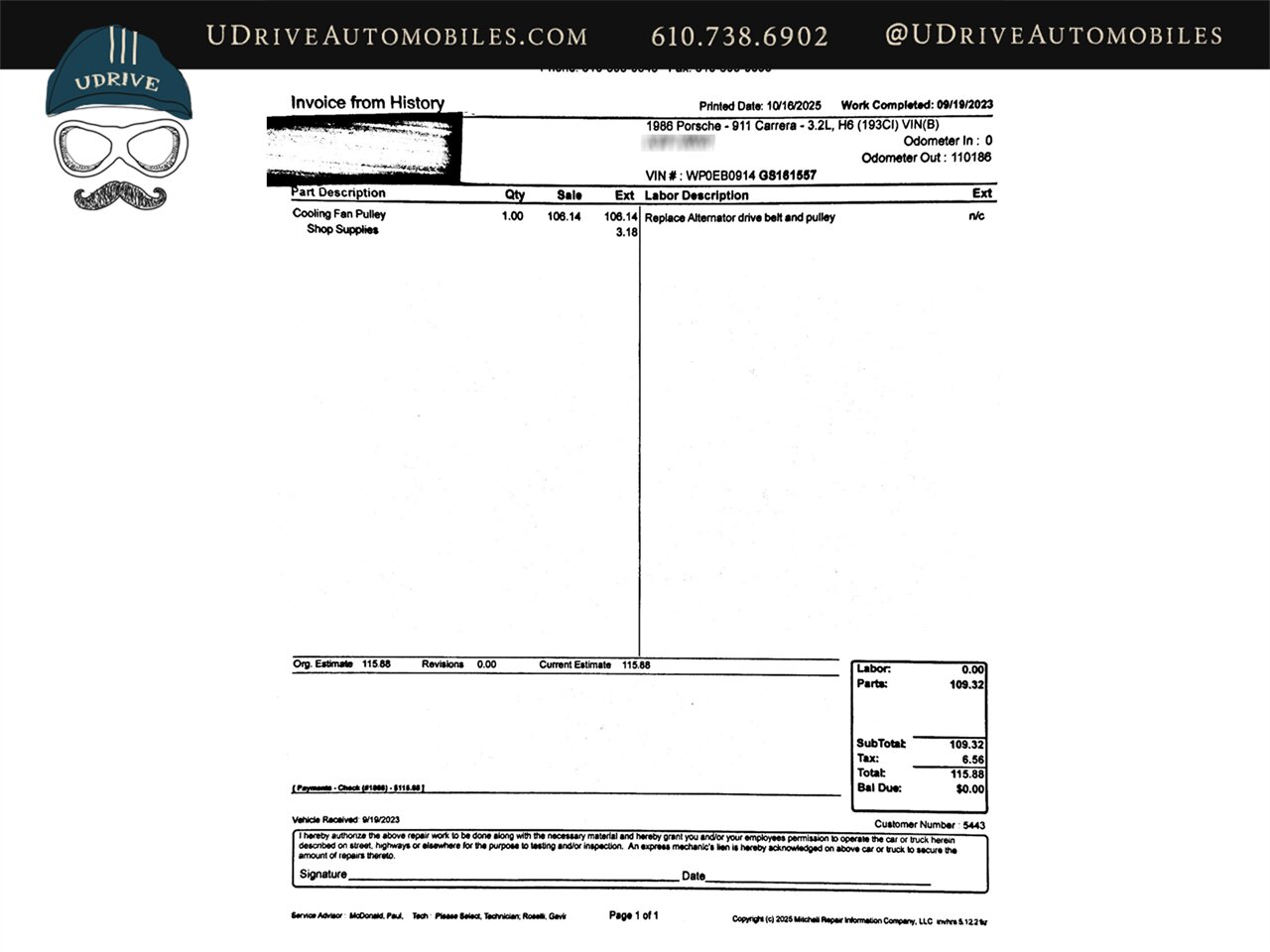 1986 Porsche 911 Carrera Targa 1 Owner Detailed Service History Rare Colorway $26k in Recent Receipts - Photo 93 - West Chester, PA 19382