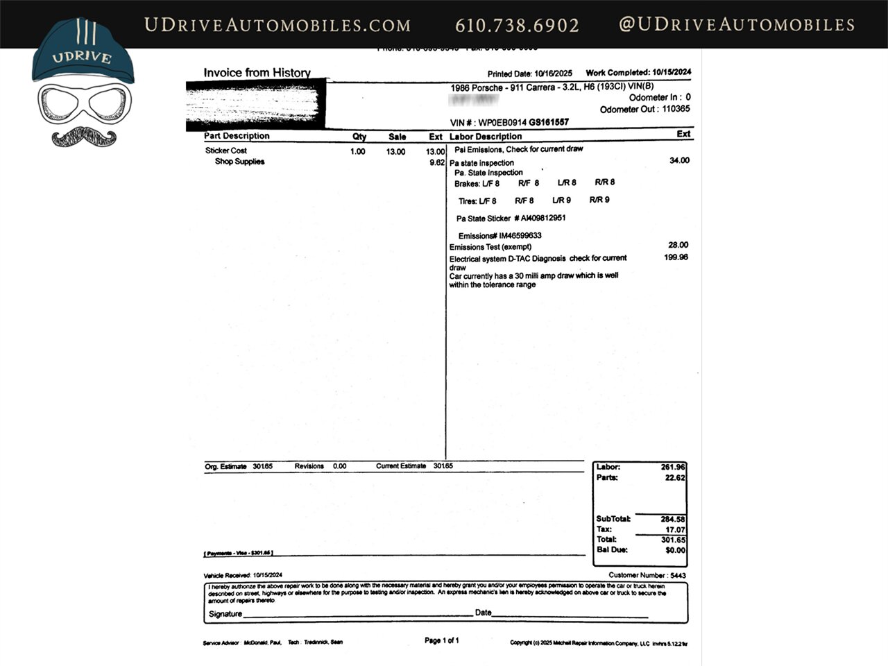 1986 Porsche 911 Carrera Targa 1 Owner Detailed Service History Rare Colorway $26k in Recent Receipts - Photo 92 - West Chester, PA 19382