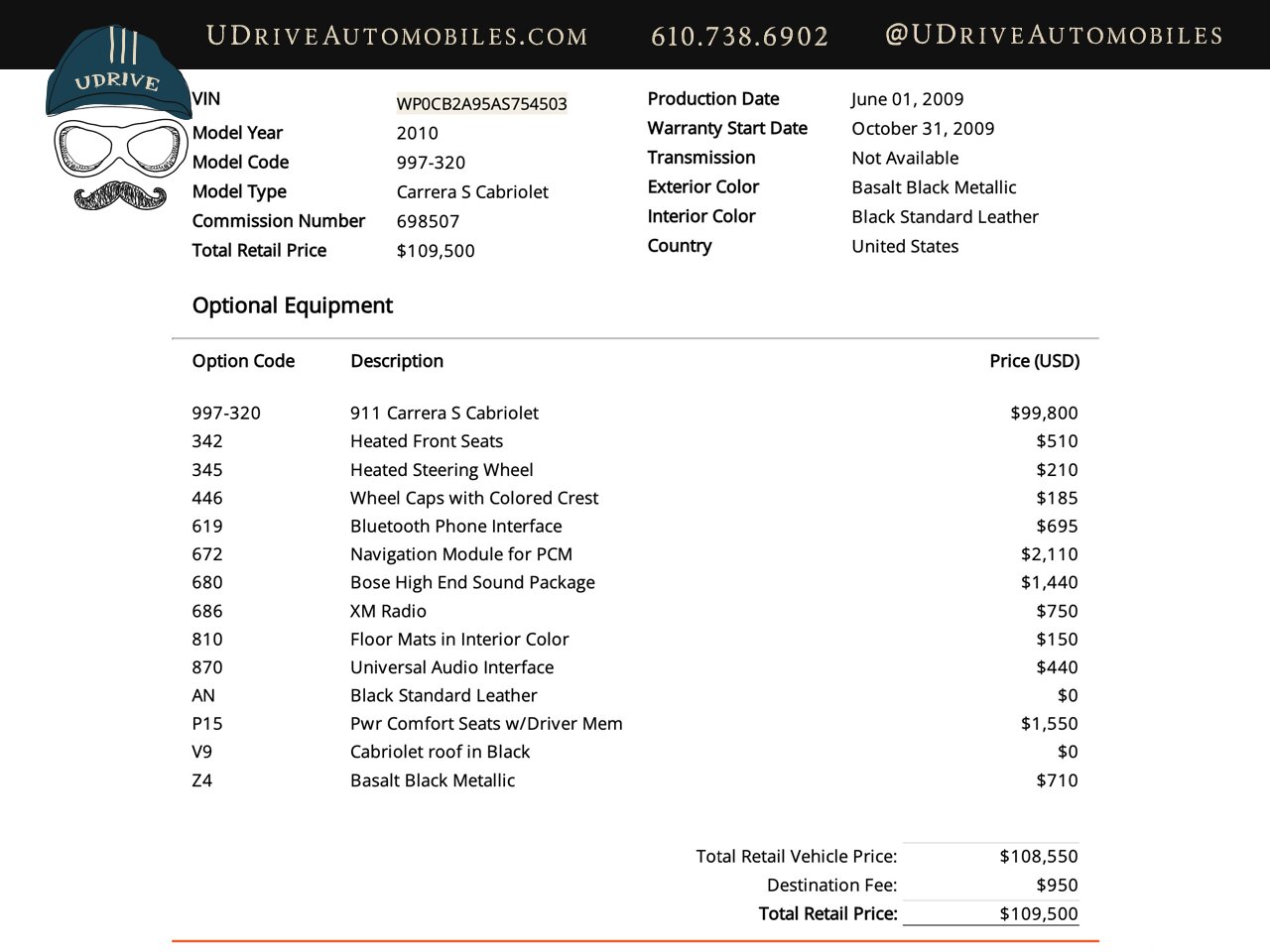2010 Porsche 911 Carrera S  Cabriolet 997.2 6 Speed Manual Basalt Black - Photo 1 - West Chester, PA 19382
