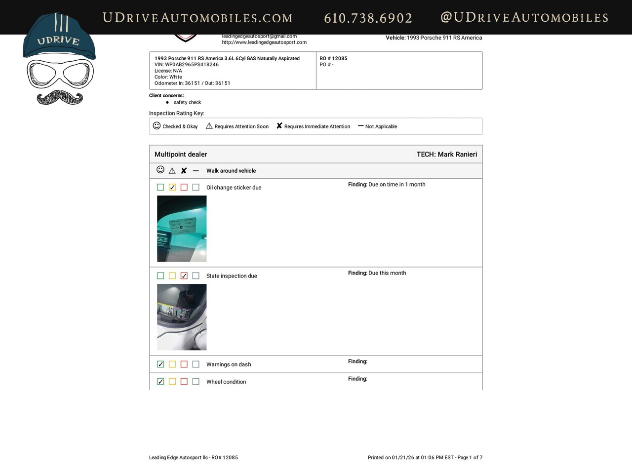 1993 Porsche 911 RS America All 4 Options LSD AC Sunroof Radio - Photo 118 - West Chester, PA 19382