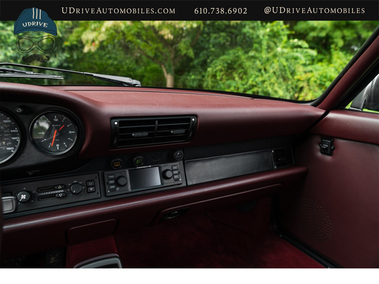 1990 Porsche 911 Carrera 2  964 C2 5 Speed Slate Grey over Burgundy  Service History Engine Reseal - Photo 37 - West Chester, PA 19382