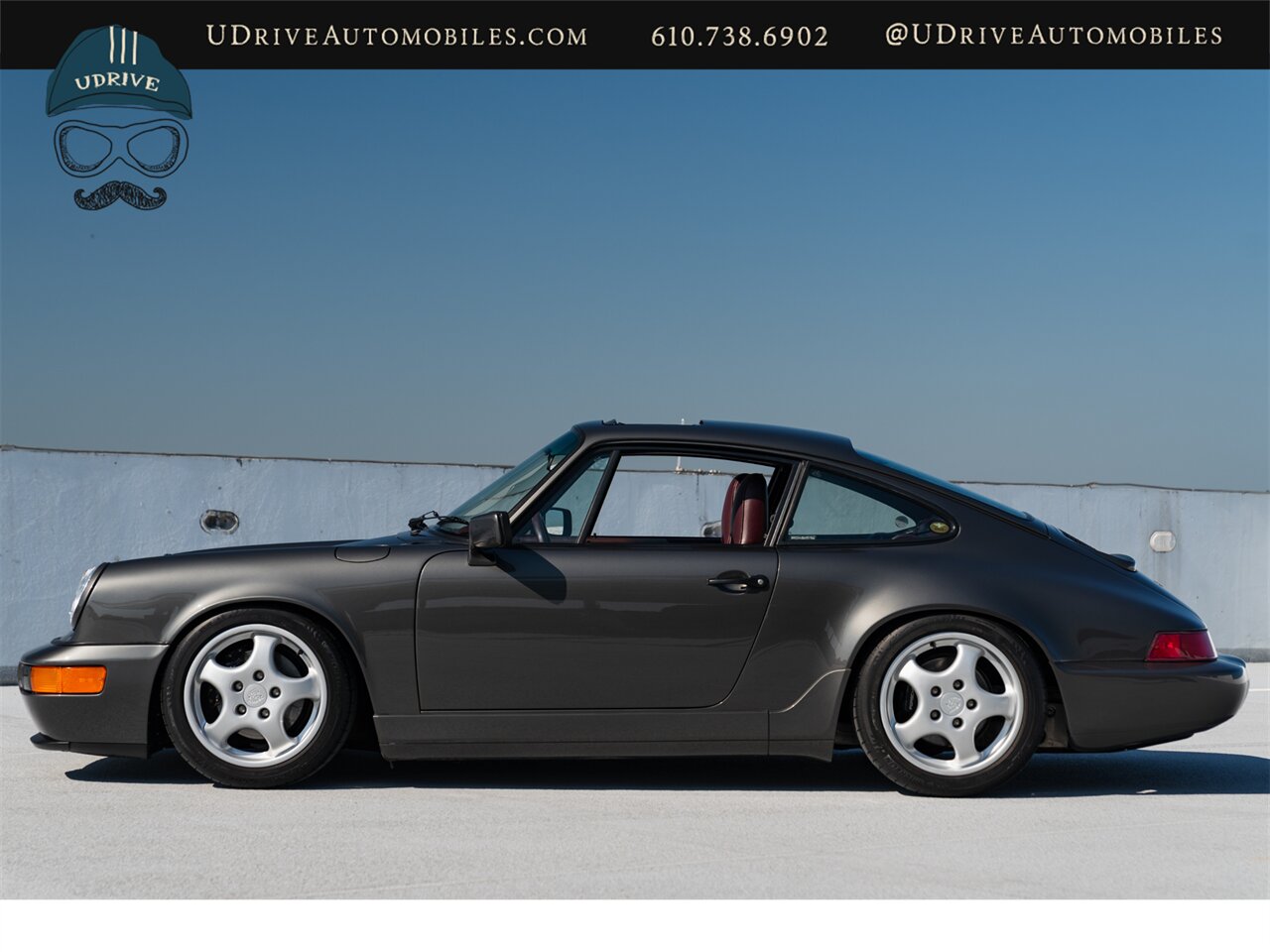 1990 Porsche 911 Carrera 2  964 C2 5 Speed Slate Grey over Burgundy  Service History Engine Reseal - Photo 11 - West Chester, PA 19382