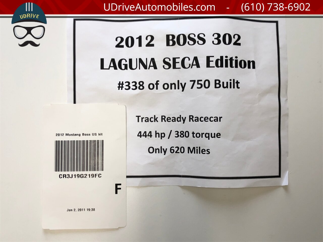 2012 Ford Mustang 866 Miles Boss 302 Laguna Seca #338 of 750  Red TracKey Activated - Photo 65 - West Chester, PA 19382