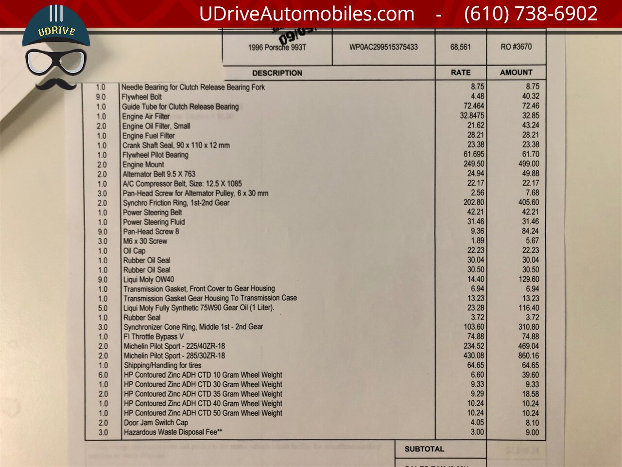 1996 Porsche 911 Turbo 993 6Sp Service History $17k Since 2015   - Photo 54 - West Chester, PA 19382