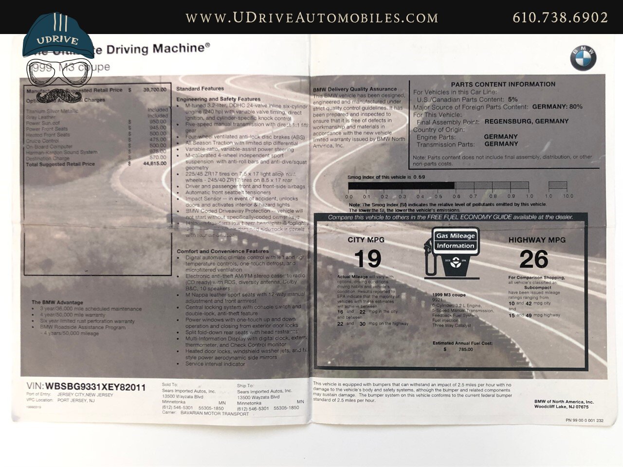 1999 BMW M3 E36 Vader Seats Documented Service History  Same Owner Since 2000 - Photo 68 - West Chester, PA 19382