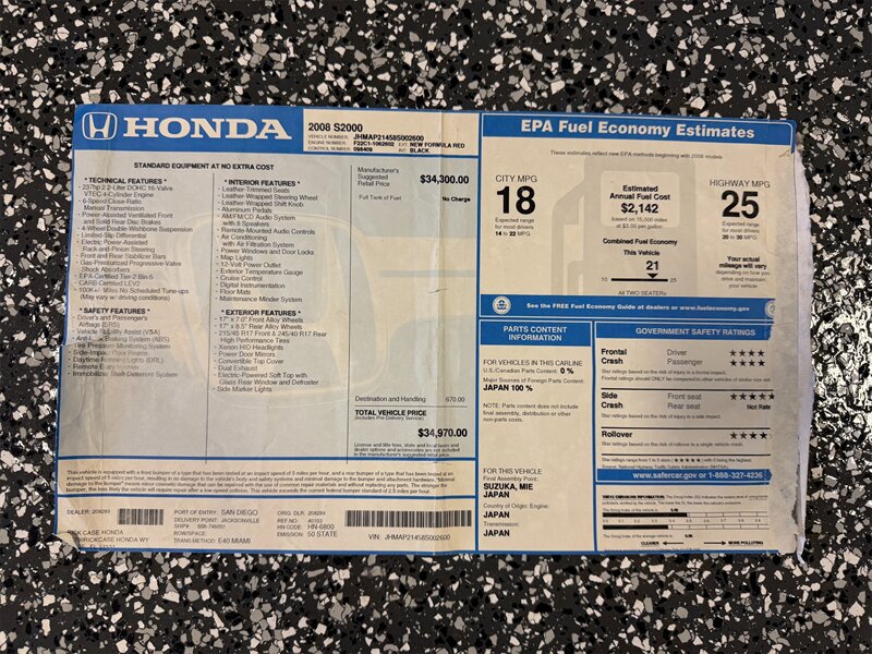 2008 Honda S2000  