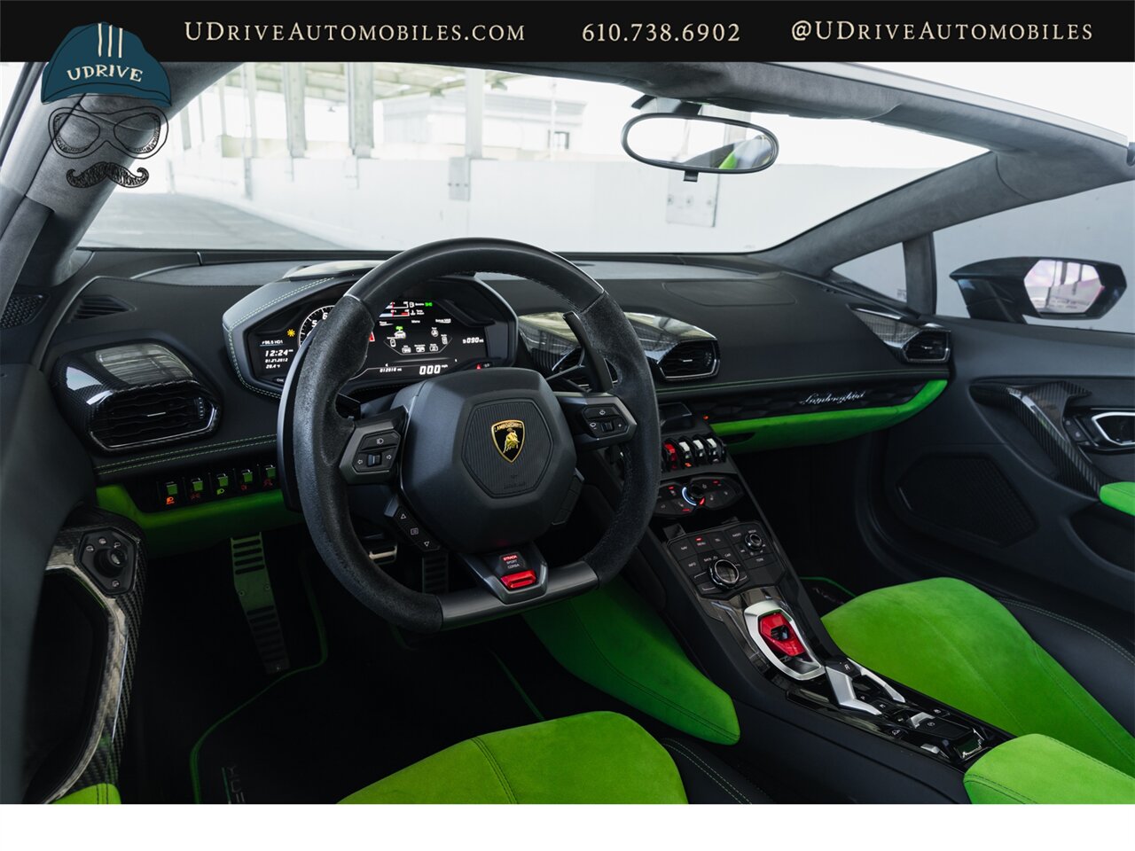 2016 Lamborghini Huracan LP 610-4 Spyder  1 Owner Fresh Service Lift System Sport Exhst Sportivo Verde Fauns Interior CCB Green Calipers RVC Dynamic Steer Full Body PPF - Photo 7 - West Chester, PA 19382