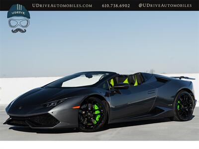 2016 Lamborghini Huracan LP 610-4 Spyder  1 Owner Fresh Service Lift System Sport Exhst Sportivo Verde Fauns Interior CCB Green Calipers RVC Dynamic Steer Full Body PPF