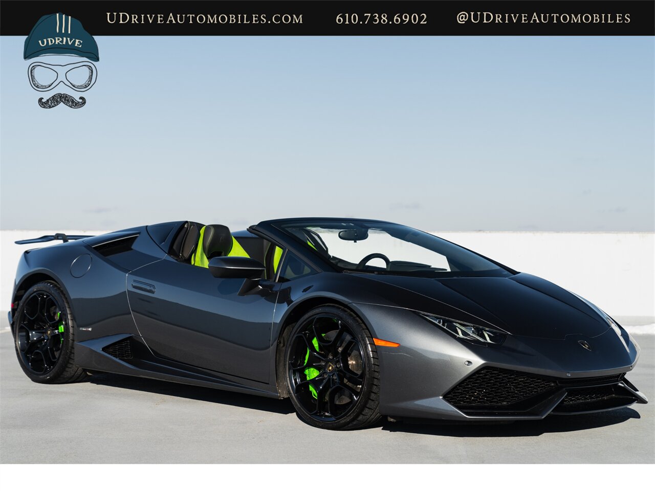 2016 Lamborghini Huracan LP 610-4 Spyder  1 Owner Fresh Service Lift System Sport Exhst Sportivo Verde Fauns Interior CCB Green Calipers RVC Dynamic Steer Full Body PPF - Photo 17 - West Chester, PA 19382