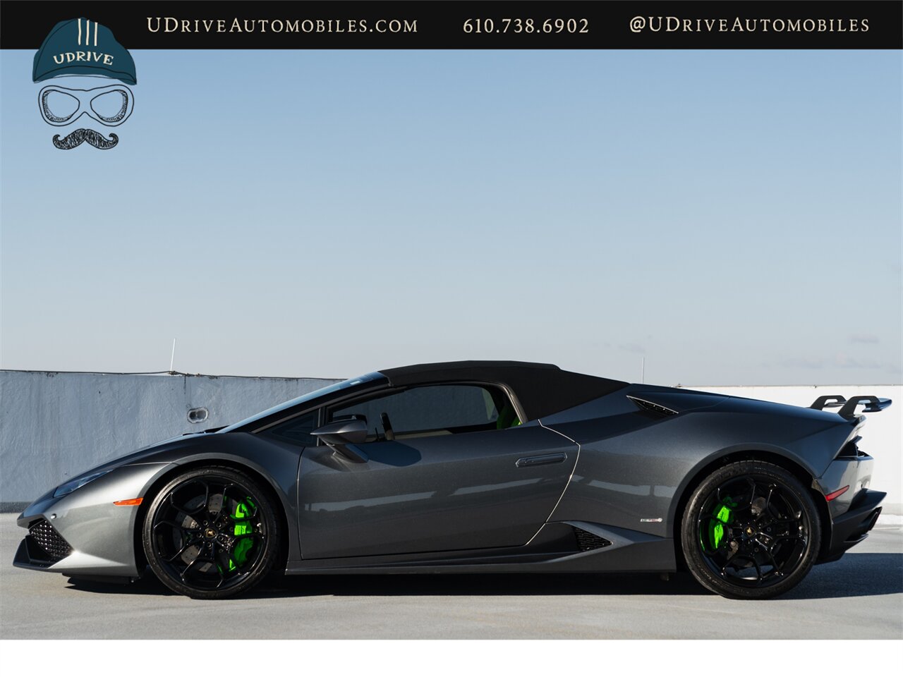 2016 Lamborghini Huracan LP 610-4 Spyder  1 Owner Fresh Service Lift System Sport Exhst Sportivo Verde Fauns Interior CCB Green Calipers RVC Dynamic Steer Full Body PPF - Photo 10 - West Chester, PA 19382