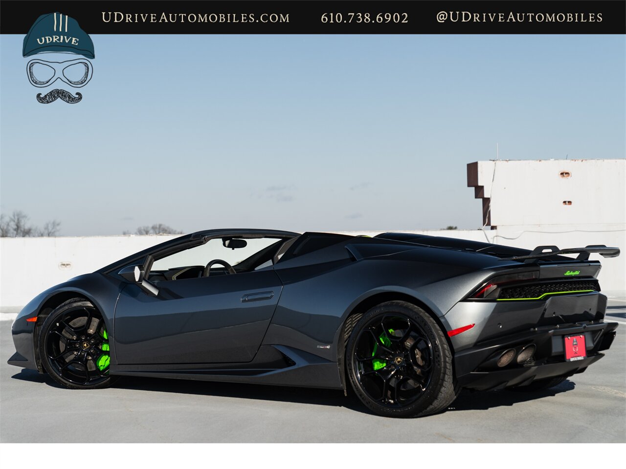 2016 Lamborghini Huracan LP 610-4 Spyder  1 Owner Fresh Service Lift System Sport Exhst Sportivo Verde Fauns Interior CCB Green Calipers RVC Dynamic Steer Full Body PPF - Photo 6 - West Chester, PA 19382