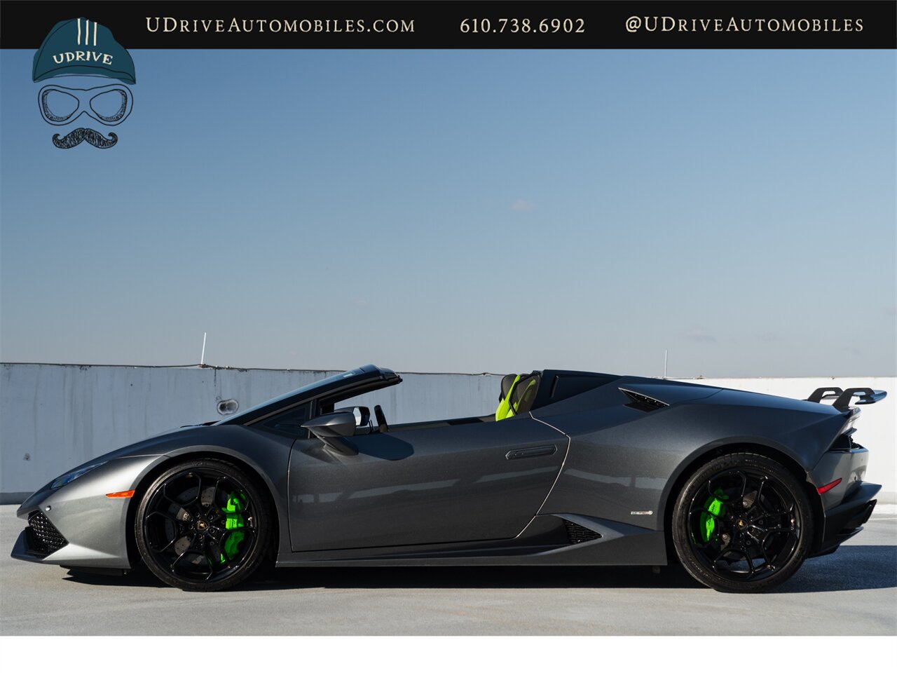 2016 Lamborghini Huracan LP 610-4 Spyder  1 Owner Fresh Service Lift System Sport Exhst Sportivo Verde Fauns Interior CCB Green Calipers RVC Dynamic Steer Full Body PPF - Photo 11 - West Chester, PA 19382