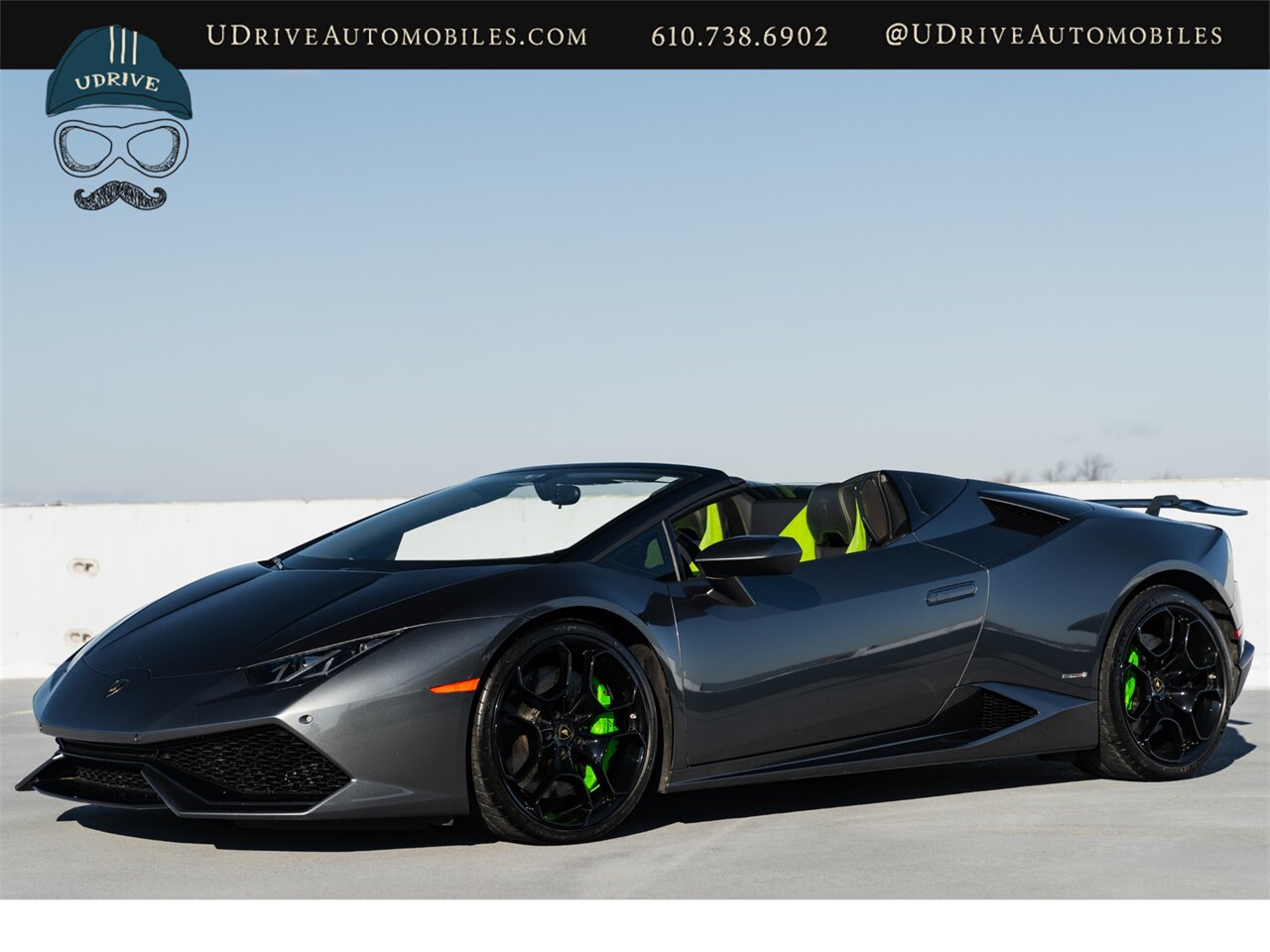 2016 Lamborghini Huracan LP 610-4 Spyder  1 Owner Fresh Service Lift System Sport Exhst Sportivo Verde Fauns Interior CCB Green Calipers RVC Dynamic Steer Full Body PPF - Photo 13 - West Chester, PA 19382